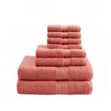 800GSM 8-PIECE CORAL 100% PREMIUM LONG-STAPLE COTT