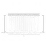 6 FT. MATTE BLACK ALUMINUM DECK RAILING PICKET AND