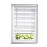 HOME DECORATORS COLLECTION WHITE CORDLESS FAUX WOO