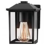 1-LIGHT 7 IN. BLACK HARDWIRED CLASSIC OUTDOOR WALL