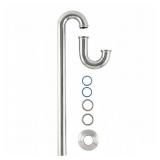 1-1/4IN. 24-GAUGE CHROME-PLATED BRASS SINK DRAIN S