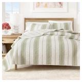 STRIPED QUILT SET - LIGHTWEIGHT, SOFT, ALL-SEASON