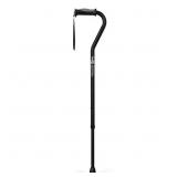 ADJUSTABLE OFFSET HANDLE CANE WITH REFLECTIVE STRA