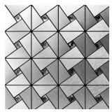 WINDMILL PUZZLE GLASS MIXED, SILVER 12 IN. X 12 IN