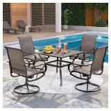 $683 PHI VILLA 5 PCS PATIO DINING SET WITH 4 PADDE