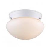 DASH 8 IN. 1-LIGHT WHITE FLUSH MOUNT CEILING LIGHT