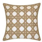 INDOOR AND OUTDOOR RATTAN GEOMETRIC 20 IN. X 20 IN