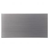 RECTANGLE SUBWAY BRUSHED SILVER 6 IN. X 3 IN. META