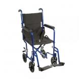 $140 LIGHTWEIGHT TRANSPORT WHEELCHAIR IN BLUE