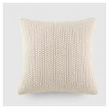 NATURAL SEED-STITCH KNIT ACRYLIC 20 IN. X 20 IN. D