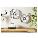 ECLECTIC CERAMIC BLACK WALL DECOR (SET OF 2)
