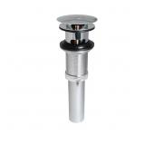 1-1/4 IN. PUSH BUTTON BATHROOM SINK DRAIN WITH OVE
