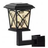 SOLAR 15 LUMENS BLACK OUTDOOR INTEGRATED LED LANAI