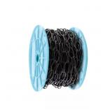 50 FT. BLACK OPEN OVAL DECORATIVE CHAIN REELED