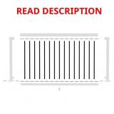 6 FT. MATTE BLACK ALUMINUM DECK RAILING PICKET AND