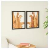 WOOD BROWN HANDMADE LIVE EDGE WOOD SLAB ABSTRACT W