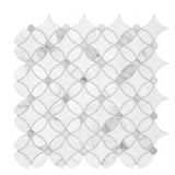 COIN WATERJET 11.2 IN. X 11.2 IN. WHITE PEEL AND S
