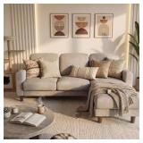 $310 L-SHAPED SOFA 72 IN. SQUARE ARM 1-PIECE LINEN