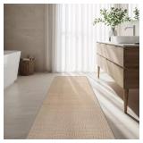 HARMONY 2 X 7 FT. BEIGE NON-SLIP RUBBER BACK WASHA