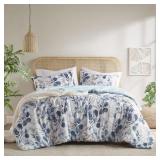GABBY 2-PIECE NAVY/BLUE MICROFIBER TWIN/TWIN XL RE