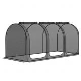 OUTSUNNY 9 FT. X 4 FT. BLACK PLANT PROTECTION TENT