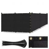 ULTRA HEAVY-DUTY 200 GSM PRIVACY FENCE SCREEN BLAC