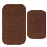 GRAMERCY CINNAMON BROWN SOLID PLUSH RECTANGLE 2-PI