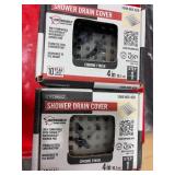1 LOT (2) EVERBILT SHOWER DRAIN COVER CHOME FINISH