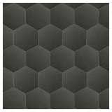 GLASSEL NERO HEXAGON 9 IN. X 10 IN. MATTE PORCELAI
