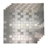 SILVER SELF-ADHESIVE TILE11. 8 IN. X 11.8 IN. META