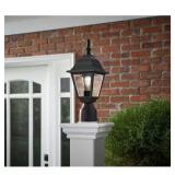 HAMPTON BAY 1-LIGHT BLACK STEEL LINE VOLTAGE OUTDO