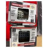 1 LOT (2) EVERBILT SHOWER DRAIN COVER BRUSHED NICK