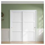 $388 64 IN. X 80 IN. 3-LITE WHITE FINISHED SOLID M