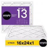 16 IN. X 24 IN. X 1 IN. MERV 13 FPR 10 PLEATED FUR