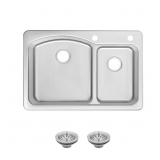 $199 PRO 33 IN. DROP-IN / UNDER MOUNT DOUBLE BOWL