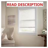 WHITE CORDLESS PREMIUM FAUX WOOD BLINDS WITH 2.5 I
