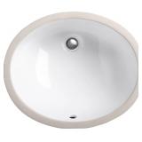 $107 KOHLER CAXTON WHITE UNDERMOUNT OVAL MODERN BA