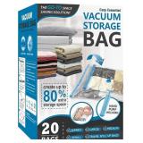 COZY ESSENTIAL VACUUM STORAGE BAGS, 80% COMPRESSIO