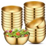 NUOGO 20 PCS GOLD BOWLS 4.7 INCH STAINLESS STEEL M