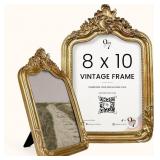 97 DECOR VINTAGE PICTURE FRAME 8X10, ORNATE GOLD A