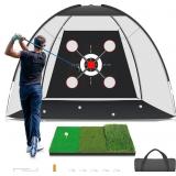 GOLF NET WITH PRACTICE MAT,GOLF HITTING AID NETS 1