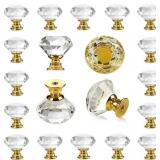 DEELF 26 PACKS KITCHEN CABINET KNOBS, 30 MM CRYSTA