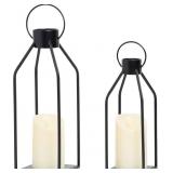 HPC DECOR MODERN FARMHOUSE LANTERRN DECOR- BLACK M
