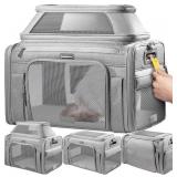 TOP-EXPANDABLE PET CARRIER WITH TREAT PET WINDOW,1