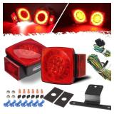 PARTSAM LED SUBMERSIBLE TRAILER TAIL LIGHTS KIT, W