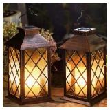 2 PACK TAKE ME 14" SOLAR LANTERN OUTDOOR GARDEN HA