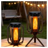 SOLAR LANTERNS OUTDOOR LIGHTS, 2 PACK HANGING LANT