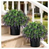2 SET 17" ARTIFICIAL LAVENDER AND EUCALYPTUS TOPIA