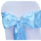 BABENEST 50PCS SATIN CHAIR SASHES TIES FOR PARTY W