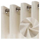 1 LOT (2) JOWELS NATURAL LINEN CURTAINS 84 INCH LE